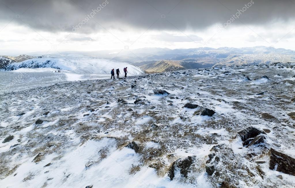 Summit of Helvellyn in winter.