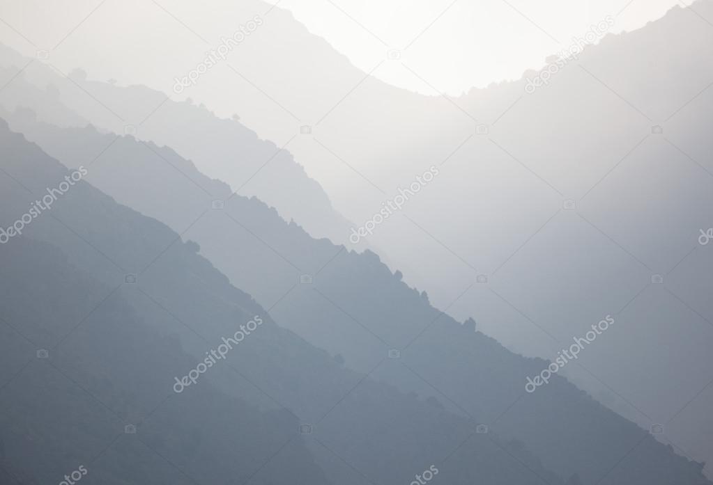 Abstract view of mountain ridges