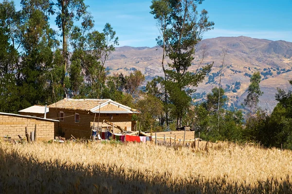 Rural settlement in Peruvian Andesi — Stock Photo, Image