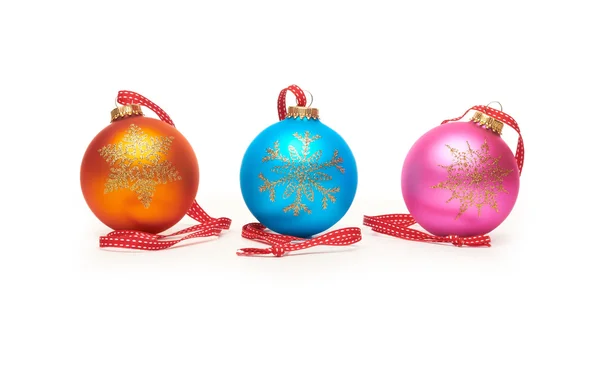 Tres coloridas decoraciones navideñas tradicionales —  Fotos de Stock