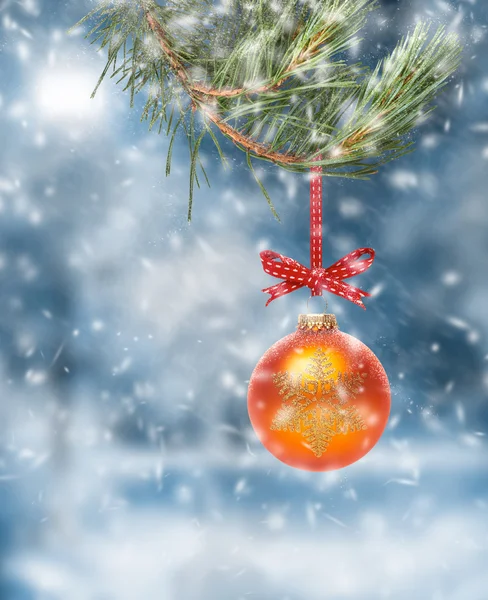 Χριστουγεννιάτικο δέντρο διακόσμηση μπάλα — Φωτογραφία Αρχείου