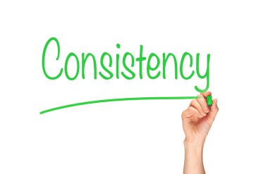 Tutarlılık işaretleyicisinde yazılı