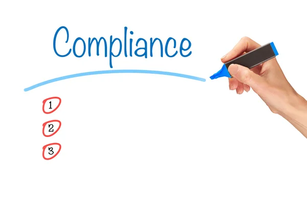 Compliance written in marker — Stock Photo, Image