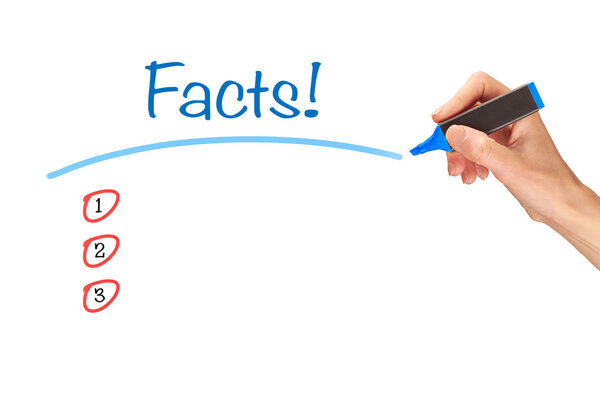 Facts written in marker