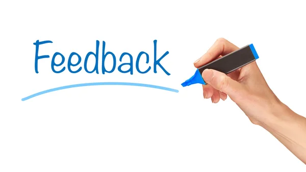 Feedback in Marker geschrieben — Stockfoto