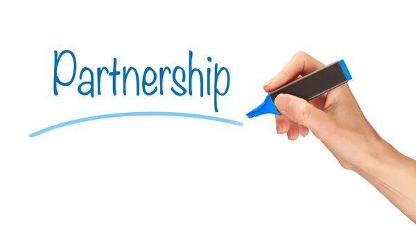 Partnership written in marker — Stock Photo, Image