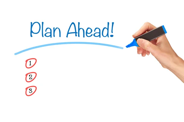 Plan ahead koncept — Stockfoto