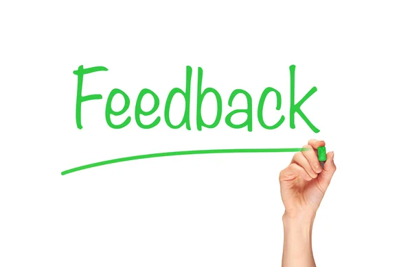 Feedback in Marker geschrieben — Stockfoto