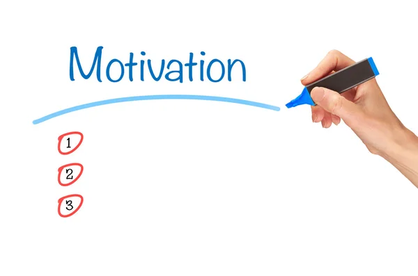 Motivation, in Marker geschrieben — Stockfoto