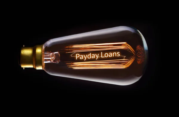 Payday Loan Concept in  filament lightbulb — Stock Photo, Image