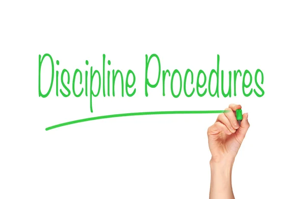 Procedure di disciplina Concetto — Foto Stock