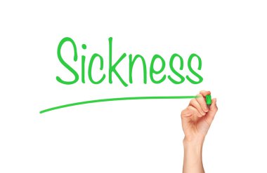 Hastalık hastalık yeşil yazıt.