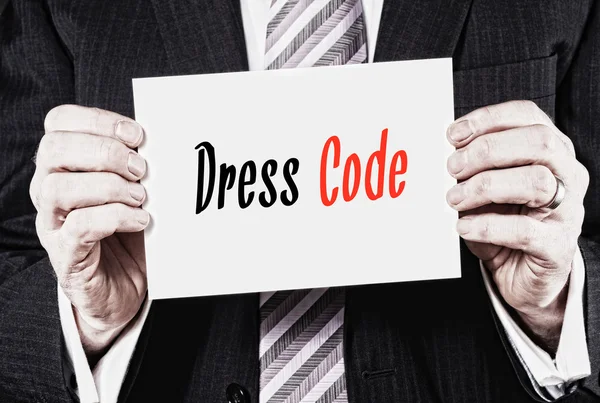 Fekete és piros felirat Dress Code — Stock Fotó