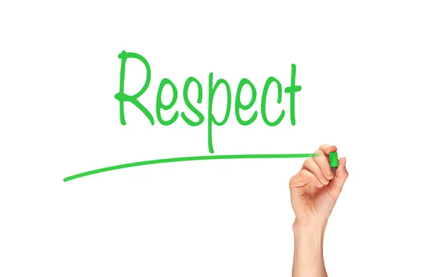 Respect groene inscriptie — Stockfoto