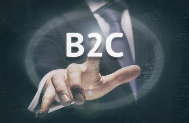 B2c kavramı düğmesi.