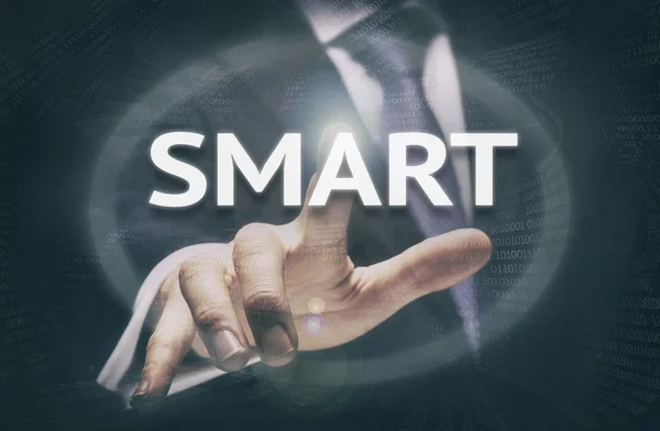 Pulsante concetto acronimo SMART . — Foto Stock