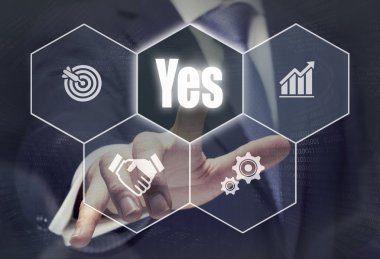 Şeffaf butonuna basarak işadamı