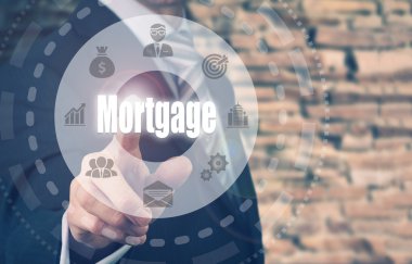 İşadamı acil Saydam düğmesini