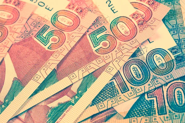 Peruvian Nuevos Soles currency. — Stock Photo, Image