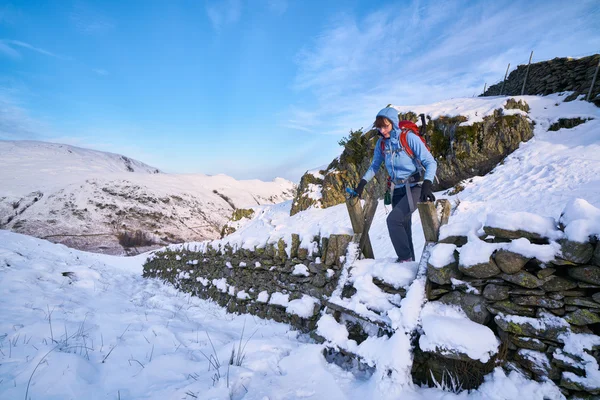 Lake District bergen på vintern. — Stockfoto
