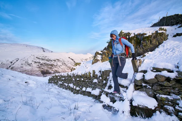 Lake District bergen på vintern. — Stockfoto