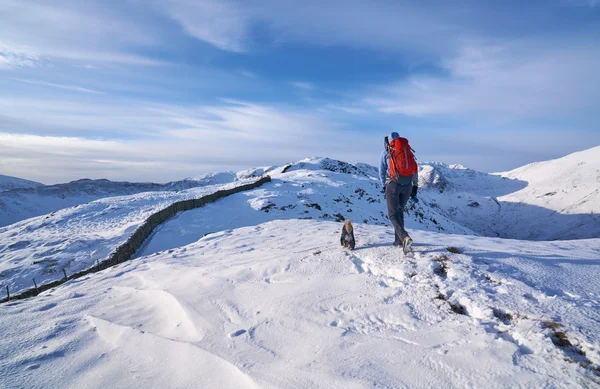 Lake District Montanhas no inverno . — Fotografia de Stock