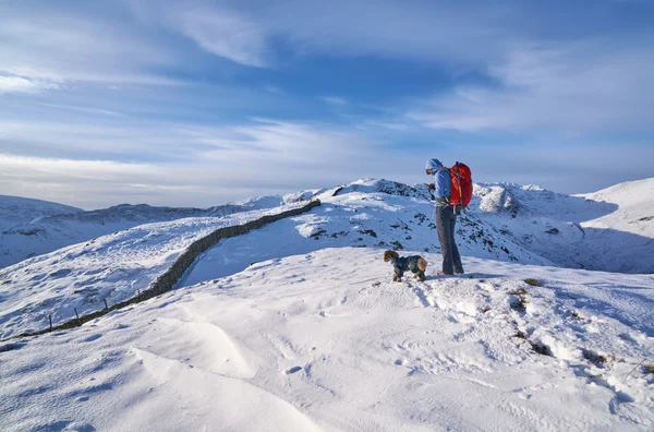 Lake District bergen på vintern. — Stockfoto