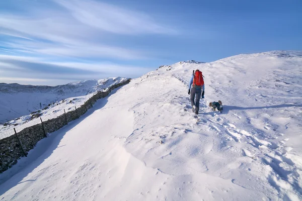 Lake District Montanhas no inverno . — Fotografia de Stock