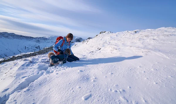 Lake District hegyek télen. — Stock Fotó