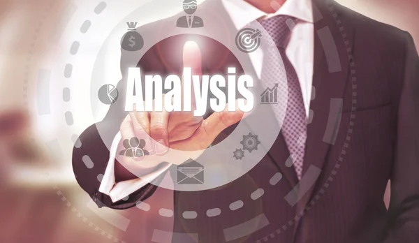Analysis concept button — Stock Photo, Image