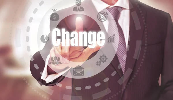 Change concept button — Stock Photo, Image