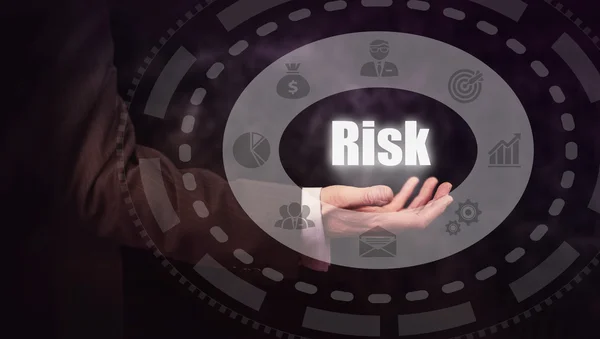 Risk concept button — Stock Photo, Image