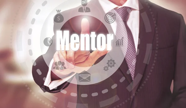 Mentor concept button — Stock Photo, Image
