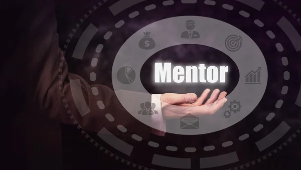 Mentor concept knop — Stockfoto