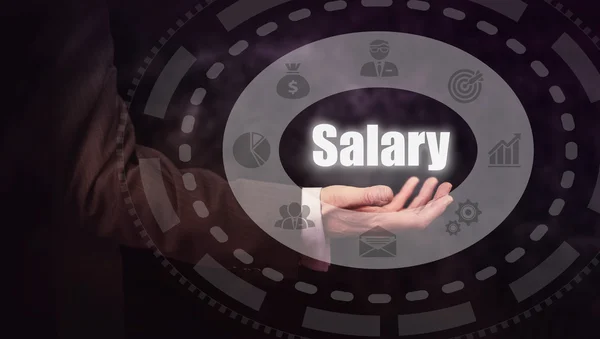 Salary concept button — Stock Photo, Image
