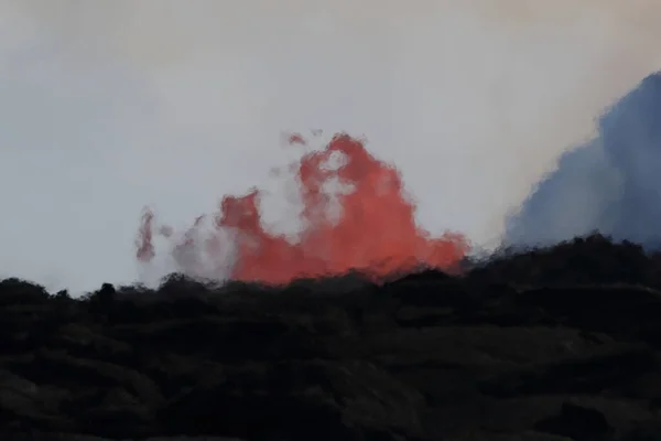 Luftaufnahme Des Ausbruchs Des Vulkans Kilauea Auf Hawaii Bild Fissure7 — Stockfoto