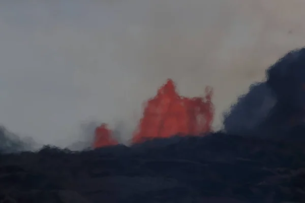 Flygfoto Över Utbrottet Vulkanen Kilauea Hawaii Bilden Fissure7 Kan Den — Stockfoto