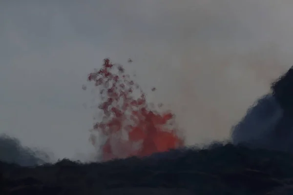Luftaufnahme Des Ausbruchs Des Vulkans Kilauea Auf Hawaii Bild Fissure7 — Stockfoto
