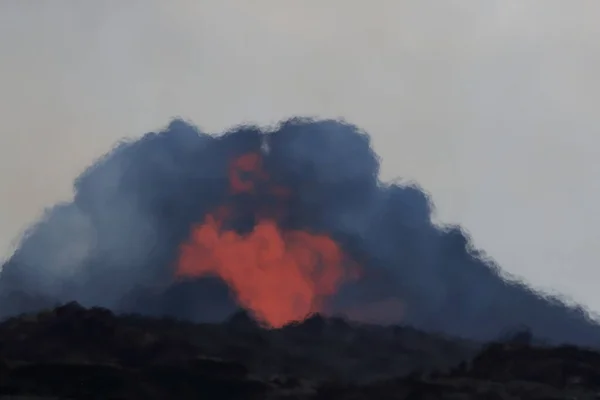 Veduta Aerea Dell Eruzione Del Vulcano Kilauea Sulle Hawaii Nella — Foto Stock
