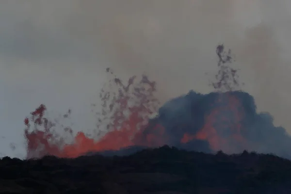 Αεροφωτογραφία Της Έκρηξης Του Ηφαιστείου Kilauea Στη Χαβάη Στην Εικόνα — Φωτογραφία Αρχείου