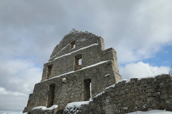 Ruins Hohenurach Bad Urach Winter Time Swabian Alb — Stock Fotó