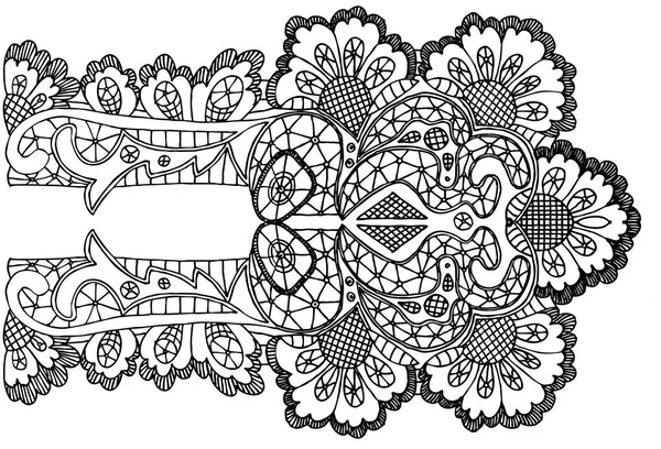 Openwork Background Lace Pattern White Background — Stock Photo, Image