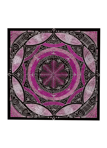 Ilustrace Krásné Mandala Růžové Stříbrné — Stock fotografie