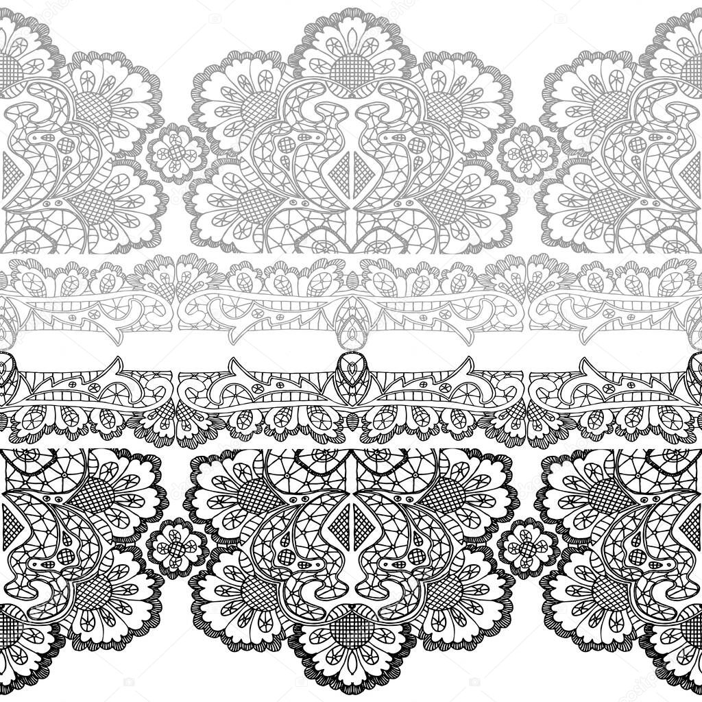 openwork background, lace pattern on white background 