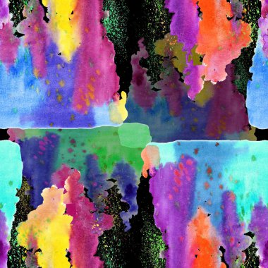 Renkli, sulu boya, desen sorunsuz