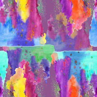 Renkli, sulu boya, desen sorunsuz