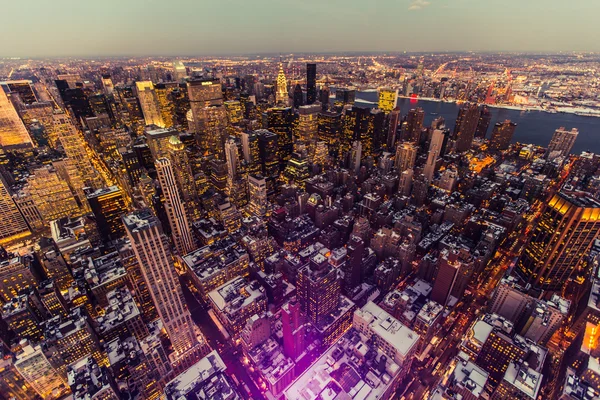 NOVA IORQUE - 30 de fevereiro: Manhattan do ar . — Fotografia de Stock