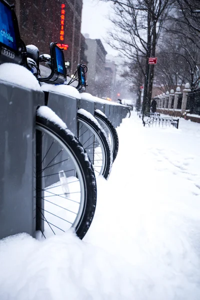 Rowery rowery, parking w Nowym Jorku — Zdjęcie stockowe