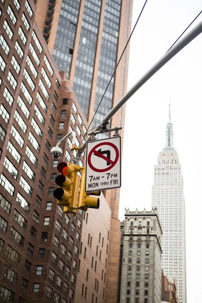New York traffic light — Stock Photo, Image