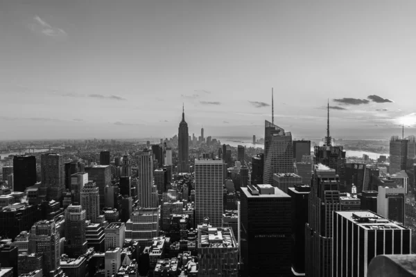New York - únor 30: Manhattan ze vzduchu. — Stock fotografie